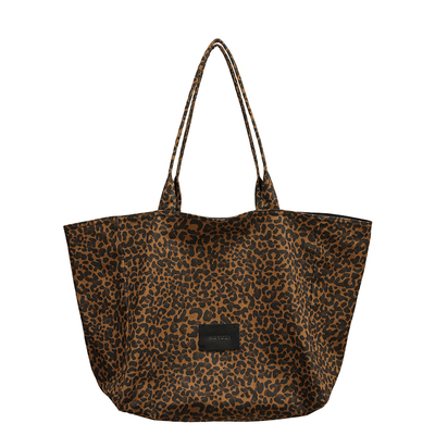 【小优家包包】HOYOZI秋冬豹纹帆布托特包包女款单肩通勤大容量