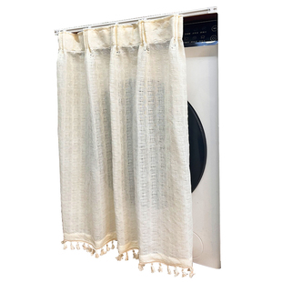 滚筒洗衣机防晒罩阳台柜子遮挡帘遮阳隔热防尘免打孔滑轨防晒帘子