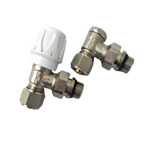 全铜地暖分水器铝塑管卡套进水回水阀门4分6分手动温控调节阀