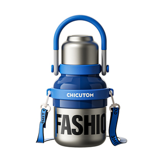 陶瓷保温杯大号大容量水杯男生2025新款高颜值吸管杯子不锈钢水壶