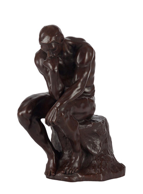 纯黄铜思想者摆件家居装饰摆件铜雕塑办公室饰品铜制工艺品摆件