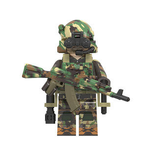 原创国产积木军事特种士兵武器海豹突击队第三方拼装人仔玩具模型