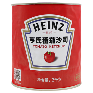 亨氏番茄沙司3kg*6桶 番茄酱意大利面酱薯条披萨热狗薯塔寿司食材