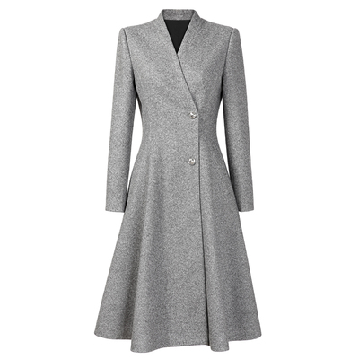 绝色高级感轻熟风毛呢大衣外套