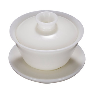 古垚/陈清宜手工德化白瓷盖碗 暖玉瓷三才茶碗功夫泡茶碗陶瓷茶碗