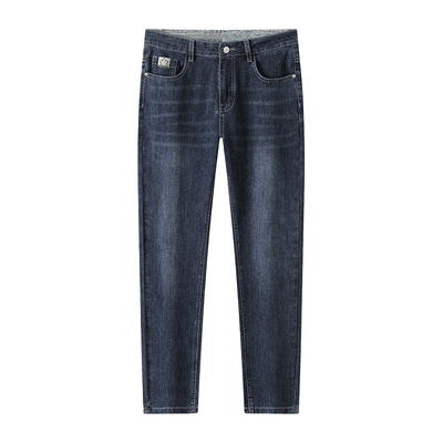 金盾牛仔裤男春秋中年男士直筒裤宽松弹力棉质商务休闲爸爸长裤子