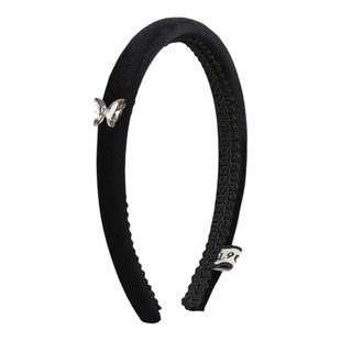 L9000/小香风蝴蝶结发箍女轻奢高级感丝绒发带优雅新年红色头饰细