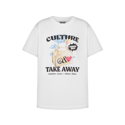 【同价618】M05CH1N0 JEANS女士Culture Take Away圆领T恤