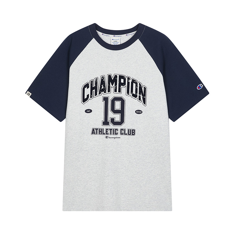 Champion情侣款插肩袖印花T恤