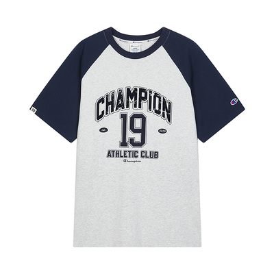 Champion情侣款插肩袖印花T恤