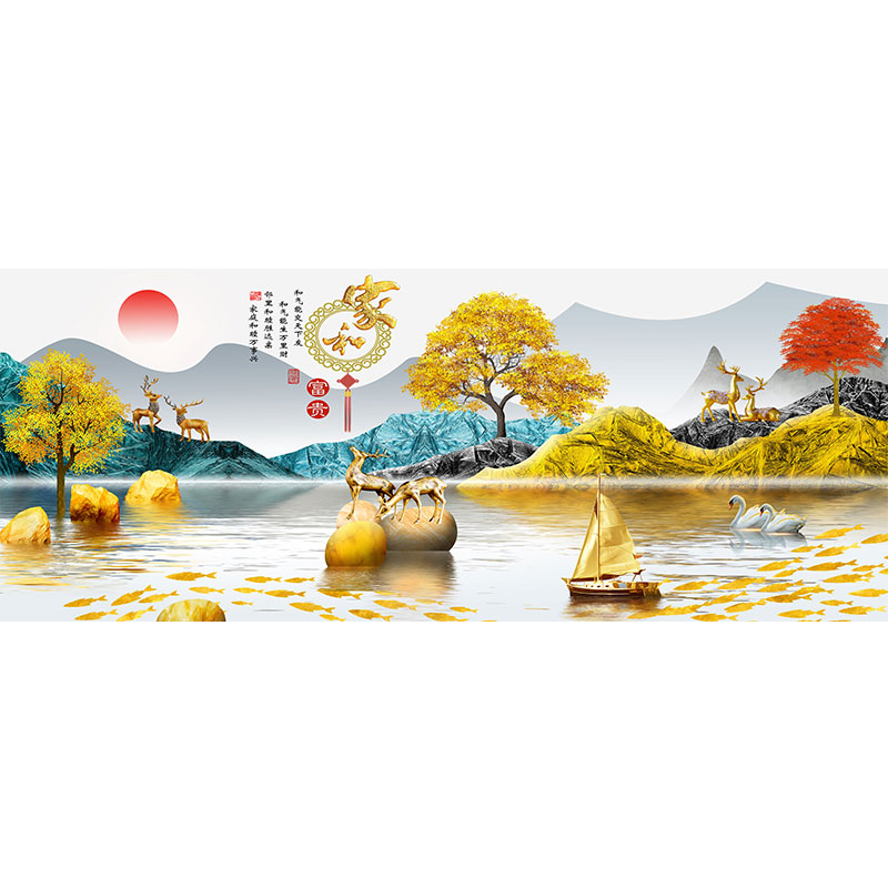客厅装饰画简约沙发背景墙