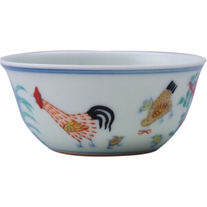 三勤堂手绘陶瓷品茗杯景德镇功夫茶具主人杯单杯明成化斗彩鸡缸杯
