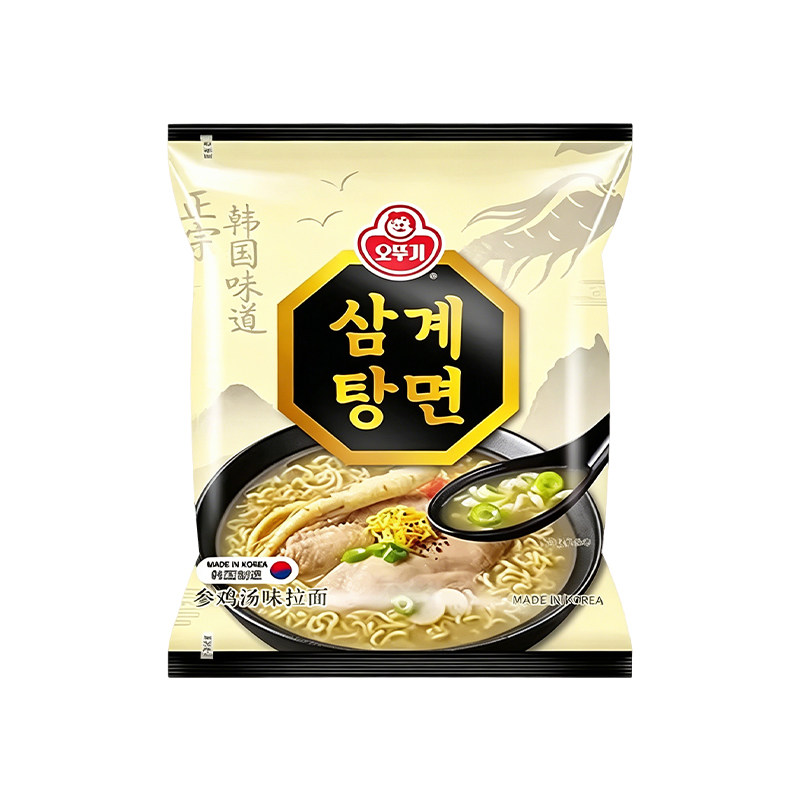 不倒翁韩式参鸡汤味拉面韩国进口