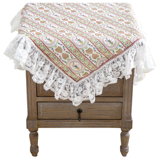 范居态度粉佳人美式法式床头柜盖巾电视机罩搭巾音响打印机防尘布