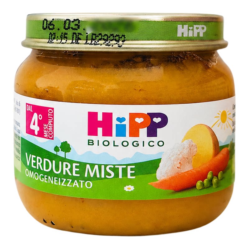 喜宝HiPP 有机混合蔬菜泥80g欧盟有机认证宝宝辅食4个月+无盐无糖
