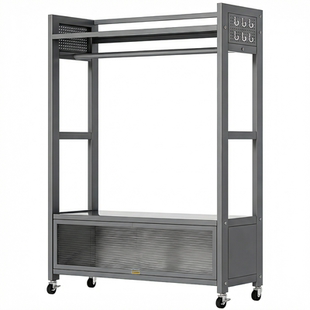 入户衣帽柜鞋柜一体衣帽柜衣帽架落地卧室挂衣架多功能可移动衣柜