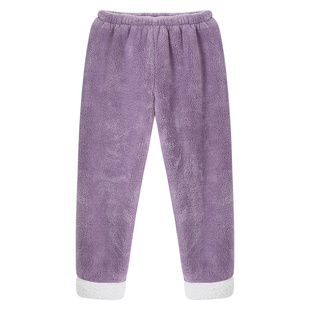 睡裤女长裤加厚羊羔绒裤珊瑚绒居家裤子加绒保暖冬季法兰绒家居裤