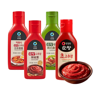 清净园辣椒酱300g瓶装韩式石锅拌饭酱甜辣炒年糕酱烤肉酱韩国进口