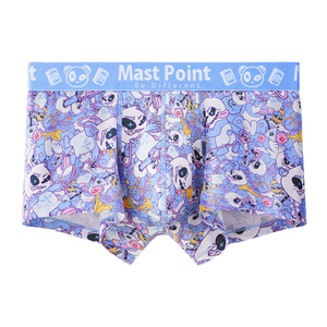 麦左潮牌男士内裤纯棉秋冬可爱卡通男生四角短裤抗菌裤衩火锅熊猫
