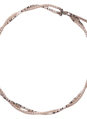 碎银子珍珠项链女双层缠绕轻奢气质小米珠叠戴颈链高级感锁骨链