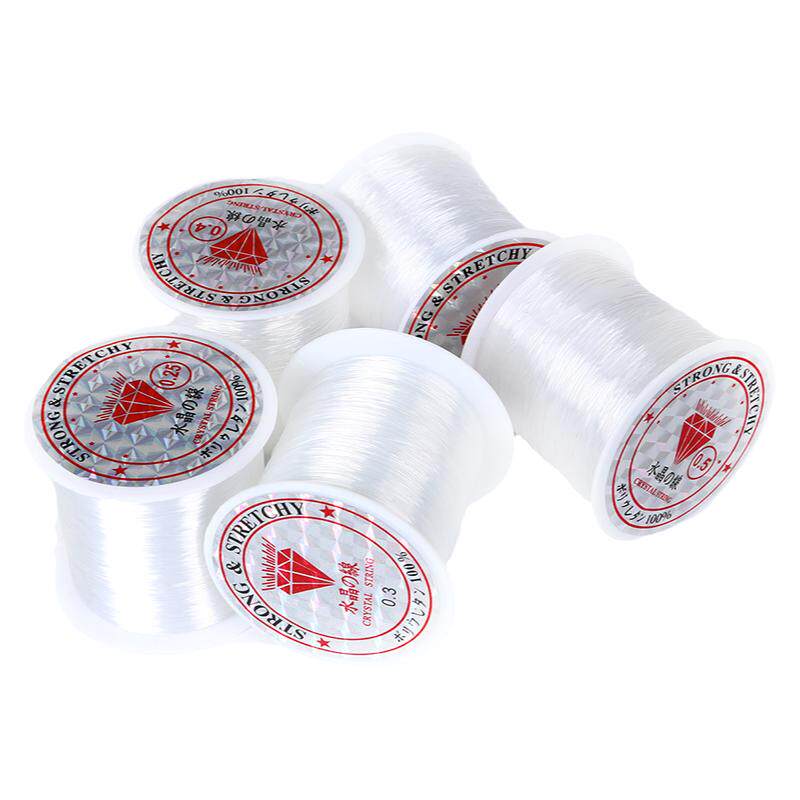 手工串珠子隐形透明鱼线项链自制diy古风手链珍珠锁骨链饰品配件