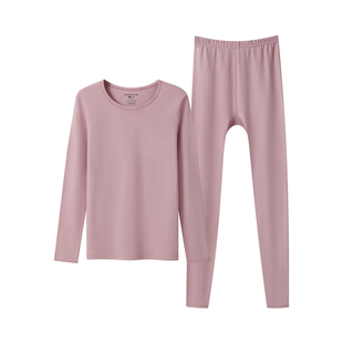 三枪100%纯棉女士保暖内衣中厚抗静电无侧缝秋衣秋裤内衣套装女