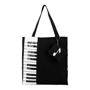 钢琴乐谱包女大容量休闲文艺小众帆布单肩包学生音乐课外补习布袋
