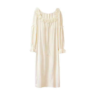 BIEN海岛绒睡裙女秋冬季薄绒公主风家居服可外穿带胸垫2025年新款