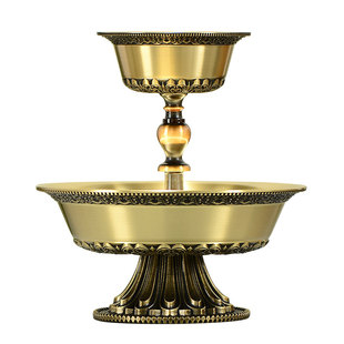 护法杯用品杯供水杯光面铜西藏现代摆件家用佛前圣水杯