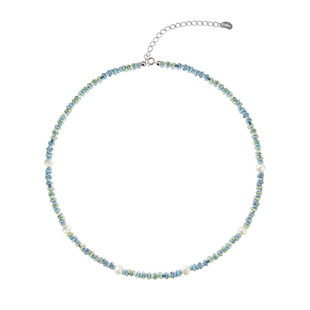 AMO无尽夏天然珍珠项链女小众设计少女多巴胺彩色串珠锁骨链夏