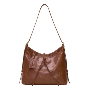 暇步士女包2026新款大容量hobo包植鞣牛皮腋下单肩包通勤斜挎包女