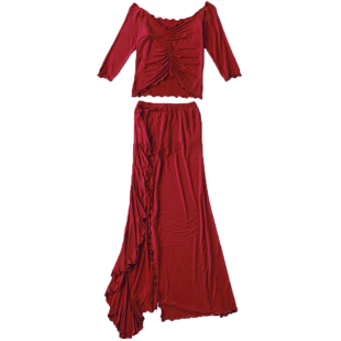 肚皮舞套装2025新款性感服装女肚皮舞练功服莫代尔初学者长裙仙女