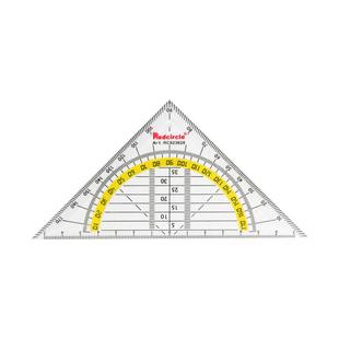 国产REDCIRCLE/红环等腰三角尺14CM手绘制图三角板22CM专业特种尺量角器木工室内绘图设计带手柄尺