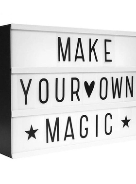 北欧风字母灯箱床头摆拍网红道具