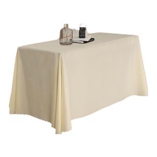 长方形平铺纯色桌布会议室办公室展会广告婚礼签到地摊长条形台布