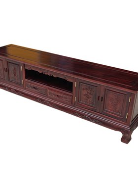 中古风实木电视柜新中式