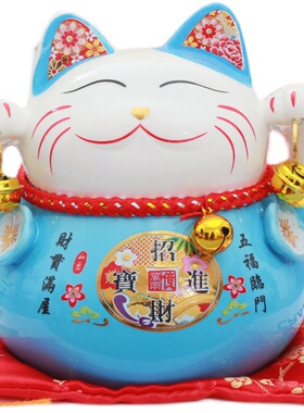存钱罐招财猫小摆件陶瓷桌面摆件