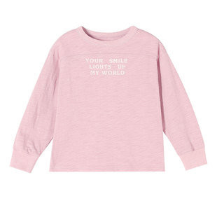 允儿妈女童春季新款日系手绘涂鸦长袖 儿童2026新款T恤宝宝上衣潮