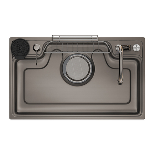 JOMOW日式集渣厨房水槽大单槽SUS304不锈钢洗碗槽纳米压纹洗菜盆