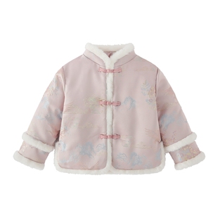 [抗菌远红外]女童唐装冬季过年大童新年汉服冬装加厚宝宝秋冬外套