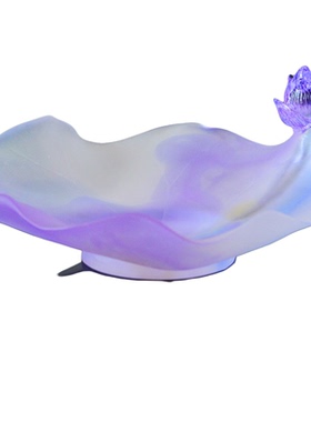 紫色琉璃青莲佛具套装摆件