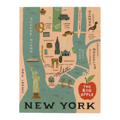 美国riflepaper城市地图卡片