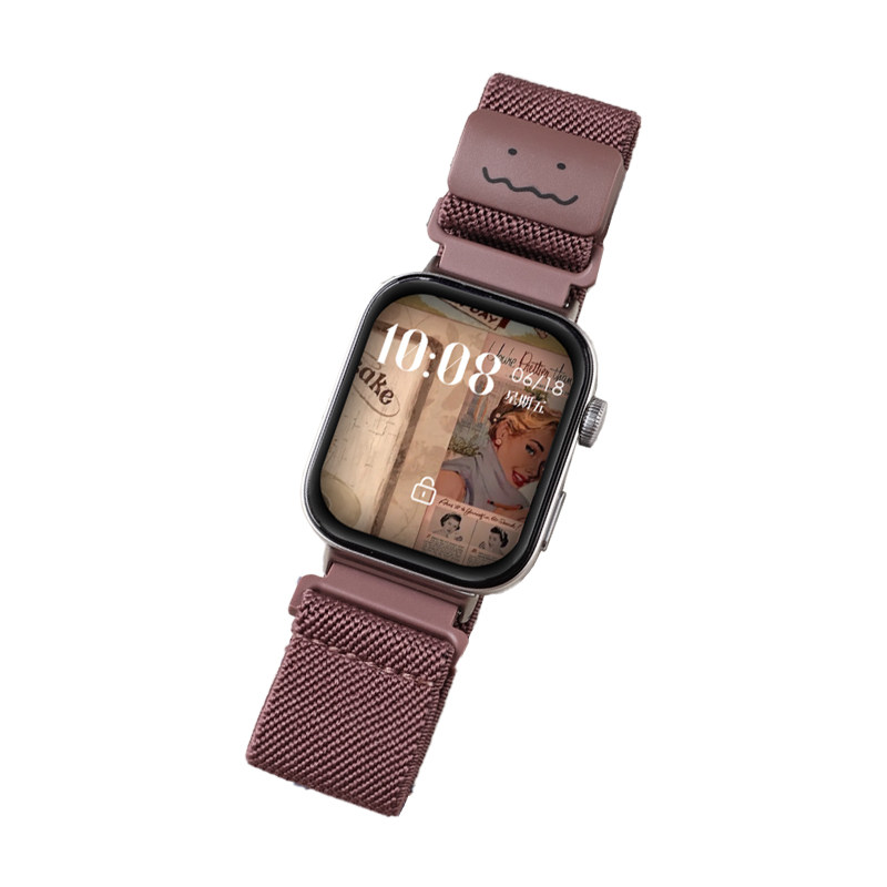 适用于华为watchfit5表带fit4Pro涂鸦尼龙编织3磁吸扣腕带新款huawei智能手表fit5Pro男女4运动3