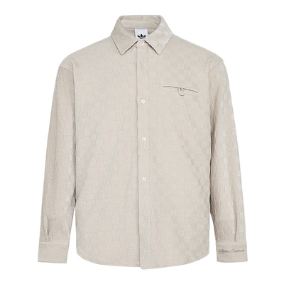 adidas阿迪达斯三叶草Chenille衬衣2026春梭织提花长袖衬衫KU5614