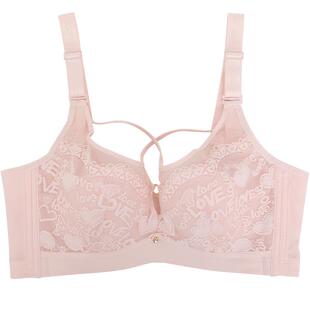 100%感觉B杯薄款莫代尔记忆钢圈聚拢调整蕾丝刺绣内衣文胸1593