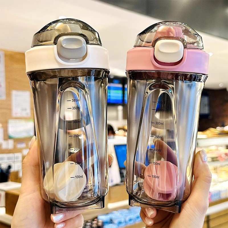 冲泡蛋白质粉摇摇杯搅拌球高颜值健身水杯耐高温塑料杯子运动便携