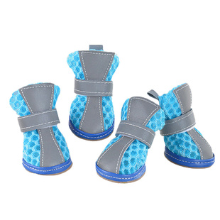 夏天 小狗透气网鞋凉鞋雪纳瑞脚套 比熊泰迪博美狗狗鞋子宠物用品