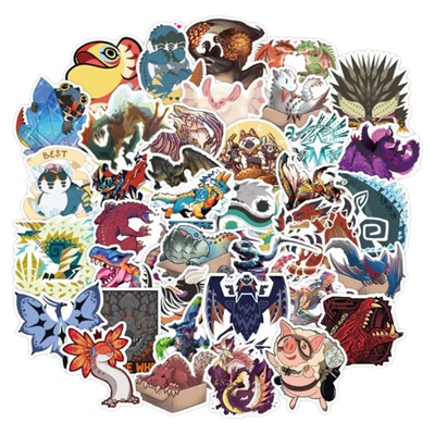50张MonsterHunter游戏卡通贴纸
