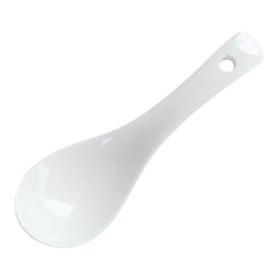 家用陶瓷调羹纯白餐厅食堂汤勺