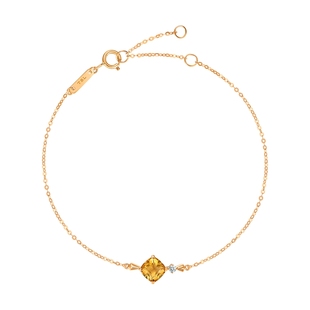 TSL谢瑞麟TGOL几何魅力系列18K金复古黄晶手链商场同款女士63639